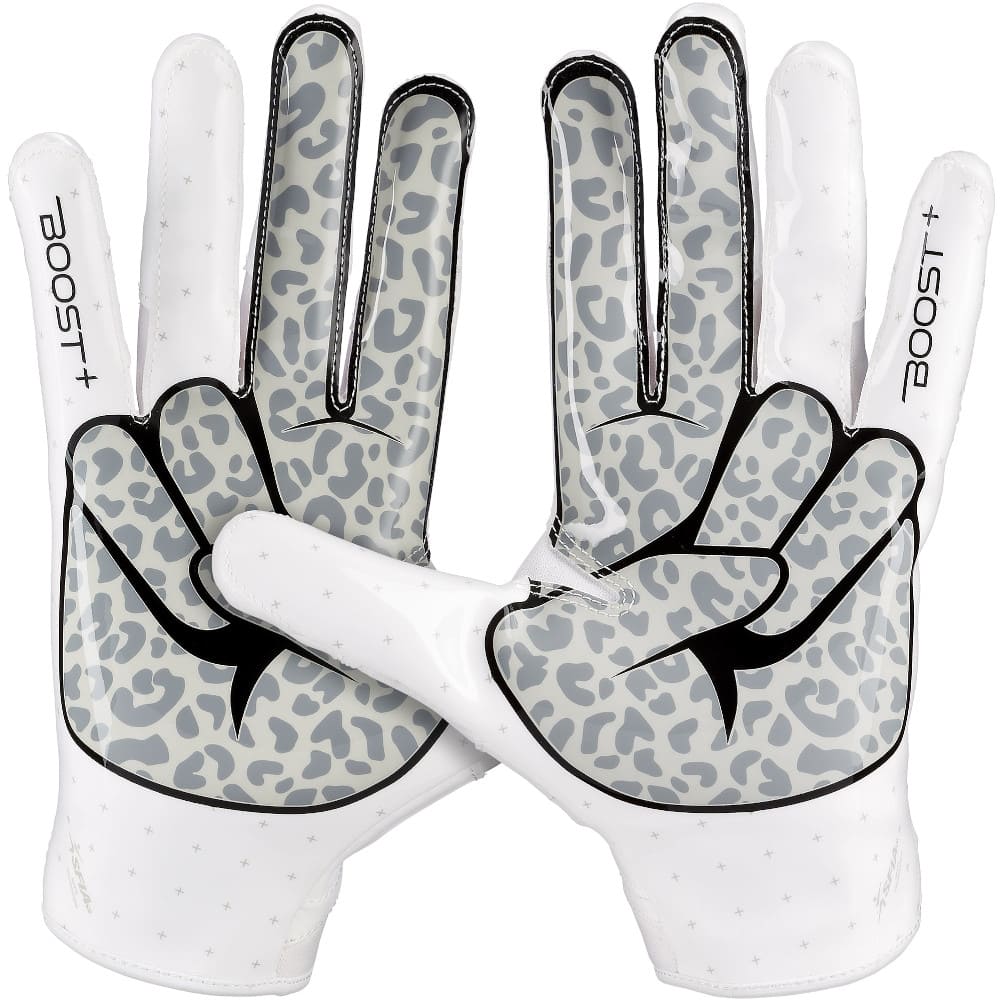 Playmaker Base: American Football Handschuhe Grip Boost Peace Stealth 6 Boost+ White / Black Produktbild